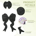 thumbnail image 3 of Uxcell Glitter Bow Iron on Patches Sequin Sew on Bows Embroidered Applique Fit for Clothes Hats Backpacks Black, 3 of 7