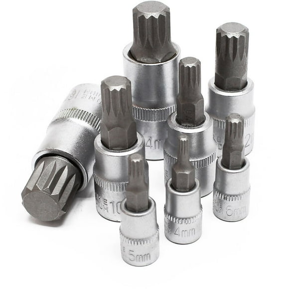 Multi-toothed XZN socket set 8 Pieces M4 - M16
