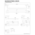 thumbnail image 2 of Kingston Brass BAHK602478BB Lasdun Bathroom Accessory Set, Brushed Brass - 4 Piece, 2 of 2