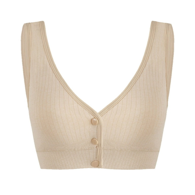 Pxiakgy bras for women Women's Unrestrained Interpretation 3D Support  Structure Comfortable Package Double Gather Anti Sagging Breast Bra Beige +  XXL 