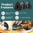 thumbnail image 3 of Aluminum Oxide Triangle Sanding Pads, Quick Release System For Oscillating Multi Tool, Universal Compatibility, Durable EVA And Carbon Steel, Compact For Easy Transportation, 3 of 7