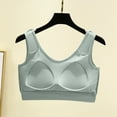 thumbnail image 4 of Sports Bras for Women Plus Size M-5X Pullover Wirefree Push Up Bralettes Ladies Casual Solid Color Breathable Full-Coverage Workout Underwear Bra, 4 of 5