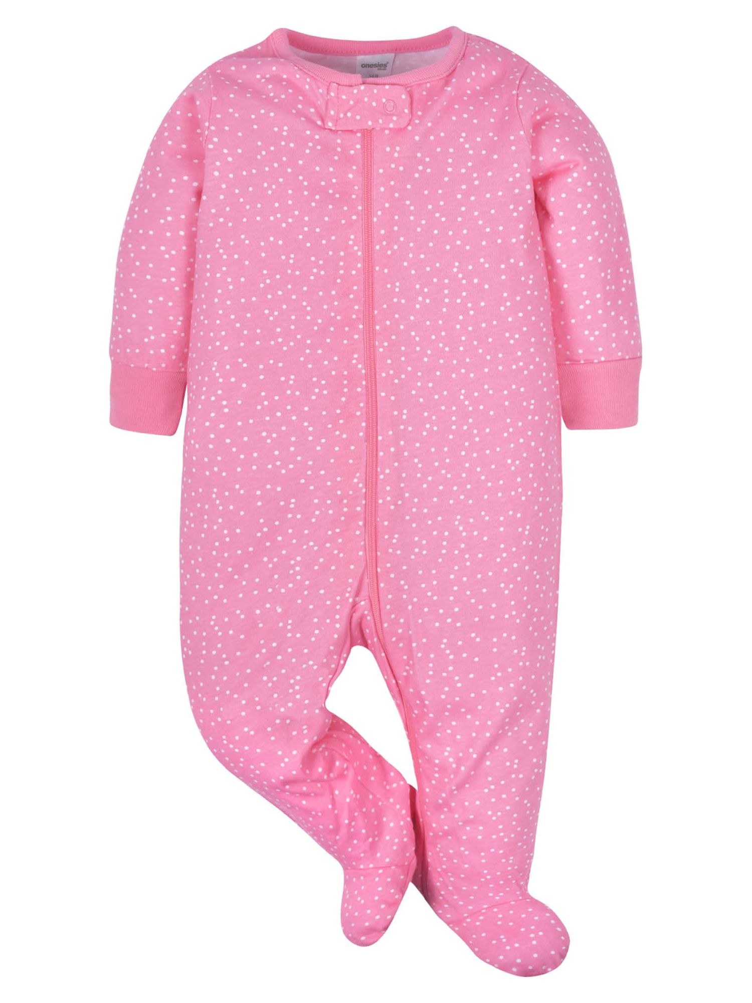 Onesies Brand Baby Girl Sleep 'n Play Footed Pajamas, 4-Pack, Sizes Newborn-6/9M - image 4 of 8