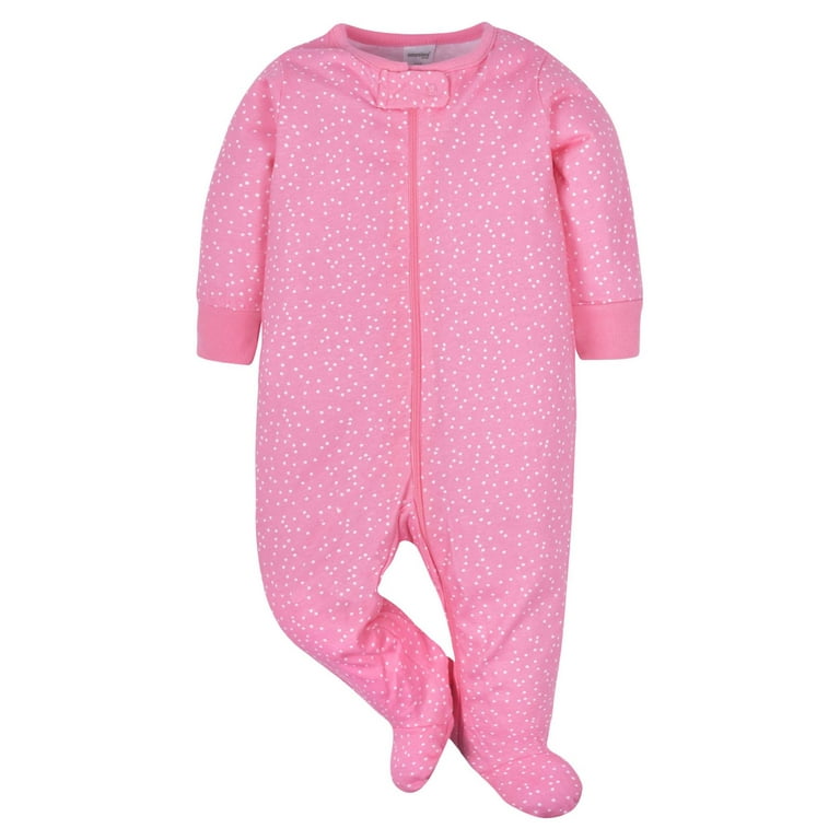 Onesies Brand Baby Girl Sleep 'n Play Footed Pajamas, 4-Pack, Sizes  Newborn-6/9M 