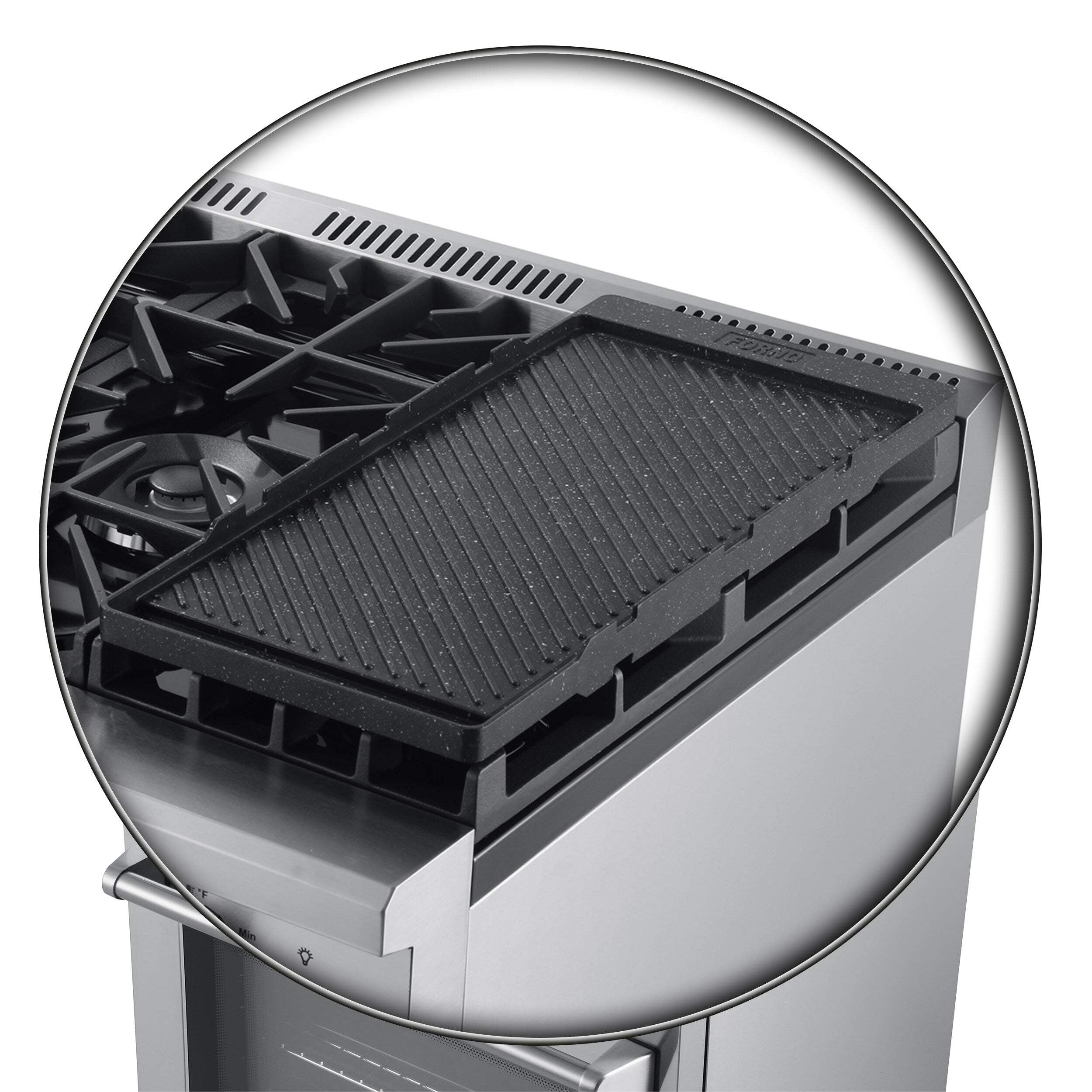 Forno Lazio 30″ 4.32 cu ft Gas Induction Range In Stainless Steel