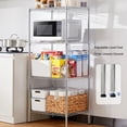 thumbnail image 4 of 4 Tier Wire Shelving Unit, Height Adjustable Wire Shelves with 1200 LBS Capacity, Metal Storage Rack Organizer for Laundry, Kitchen, Bathroom, Pantry, Closet (18"D x 29.5"W x 59"H, Chrome), 4 of 8