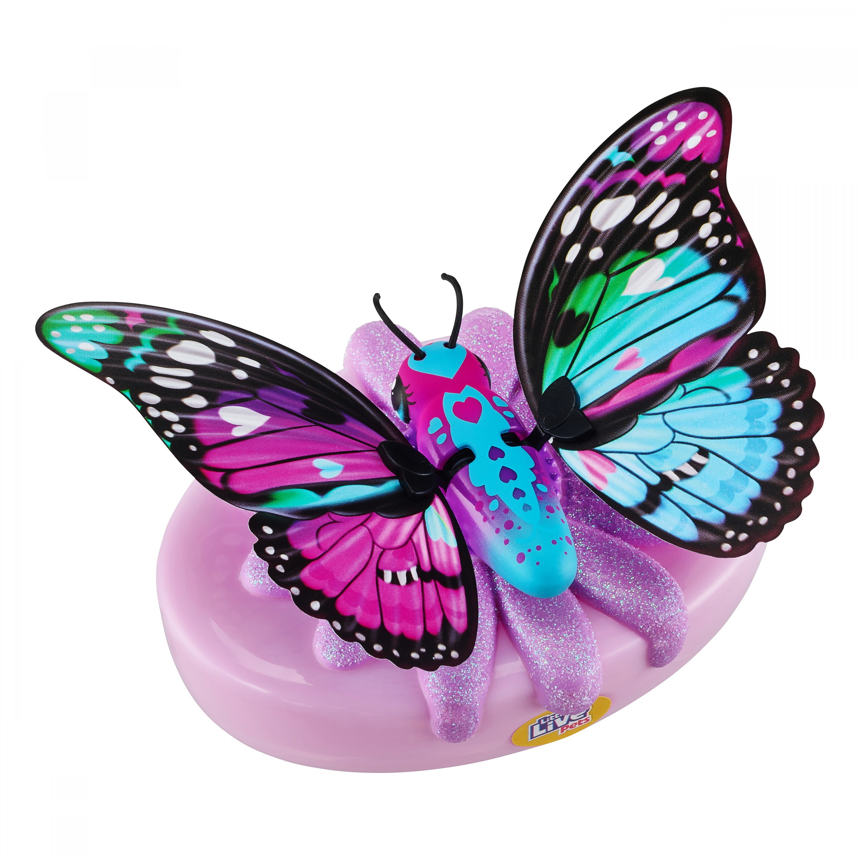 Little Live Pets Lil' Butterfly Blue Pink Rare Wings Hearts Flower Toy NEW 