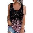 thumbnail image 7 of Qwertyu Plus Size Tank Tops for Womens Casual Summer Boho Shirts with Button Loose Sleeveless Tunic Tops Pink 5X, 7 of 7