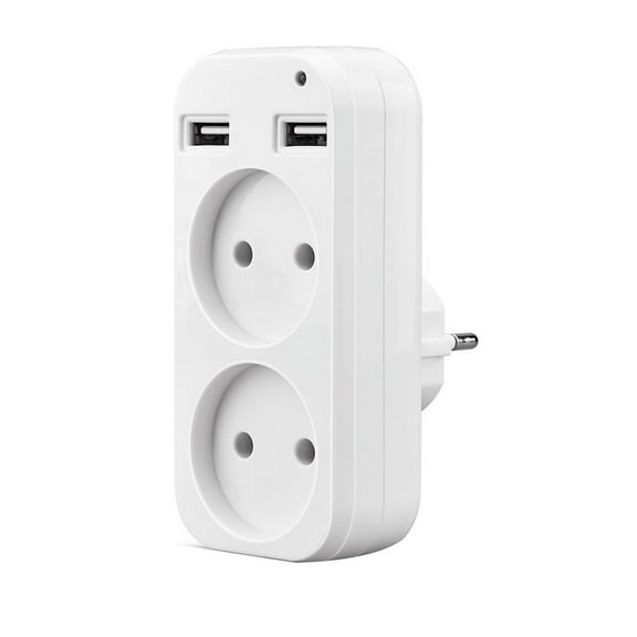 Wall USB Plug Adapter Double Socket Outlet for Phone Charge Port 5V 2A Electrique EU