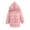 Pink, variant on Lovskoo Womens Winter Coats Faux Fur Jacket Thick Warm Open Front Cardigan Long Sleeve Medium Length Hooded Coat Black