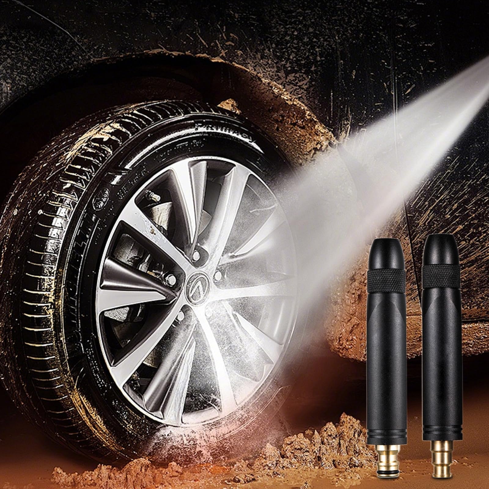 High Pressure Metal Hose Sprayer - Rust-Proof, 3 Spray Modes, Quick-Connect Nozzle for Car Wash, Garden & Patio Cleaning