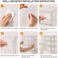 thumbnail image 6 of 3 TiersClear Storage Case, Dustproof Wall Display Box, Acrylic Cosmetic Skincare Organizer for Collectibles Skincare Action Figure, Wall-Mounted, Magnetic Door, 6 of 8