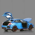 thumbnail image 6 of Alloy+ABS+Rubber 1:32 Model Car Diecast Sound & Light Gift for Honda Civic Type R, 6 of 10