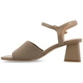 thumbnail image 2 of Journee Womens Evylinn Knit Block Heel Dress Sandals, Widths Available, 2 of 9