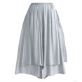 thumbnail image 5 of yunLXC Clearance Sale Summer Pants for Women Cotton And Linen Wide Leg Pants Artistic Solid Color Cropped Pants Women's Skirt Pants lightweight summer pants for women breathable Grey A, 5 of 5