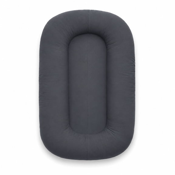 Baby Lounger,Infant Support Cushion and Tummy Time Mat for Newborns,Portable Padded Floor Seat,29.5 x 17.7 x 3.5 in,dark gray