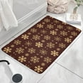 thumbnail image 3 of Brown Christmas Snowflake Pattern Flannel Non Slip Door Rugs,Washable Door Mats Indoor,Decorative Door Mats,Dirt-Resistant and Absorbent Doormat for Entrance,Bedroom,Kitchen,Bathroom,31.5"x17", 3 of 4