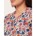 thumbnail image 5 of Moomaya Sleepwear, Printed Cotton Night Dress For Women, Short Sleeve Lounge Shirt, 5 of 9