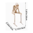 thumbnail image 3 of Mini Skeleton Ornament, 20 cm Resin Skull Statue, Articulated Joints Gothic Decor for Desk Shelf Display, 3 of 7
