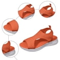 thumbnail image 7 of Flip Flops for Women Boho Flower Slip on Wedge Sandals Casual Summer Platform Orthopedic Walking Shoes Orange Size 8, 7 of 7