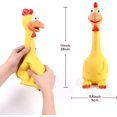 thumbnail image 2 of Juguete interactivo para perros, juguete masticable chirriante, accesorio de juguete para perros, regalo de pollo de Navidad para cachorros grandes (amarillo) oso de fresa Electrónica, 2 of 5