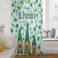 thumbnail image 5 of St. Patrick's Day Sheer Curtains 108" Extra Long, Gnomes Shamrock Clovers Blue Stripes Light Filering Curtains, Privacy Drapes Simi Floor to Veiling Curtain for Living Room Large Window Treatment, 5 of 9