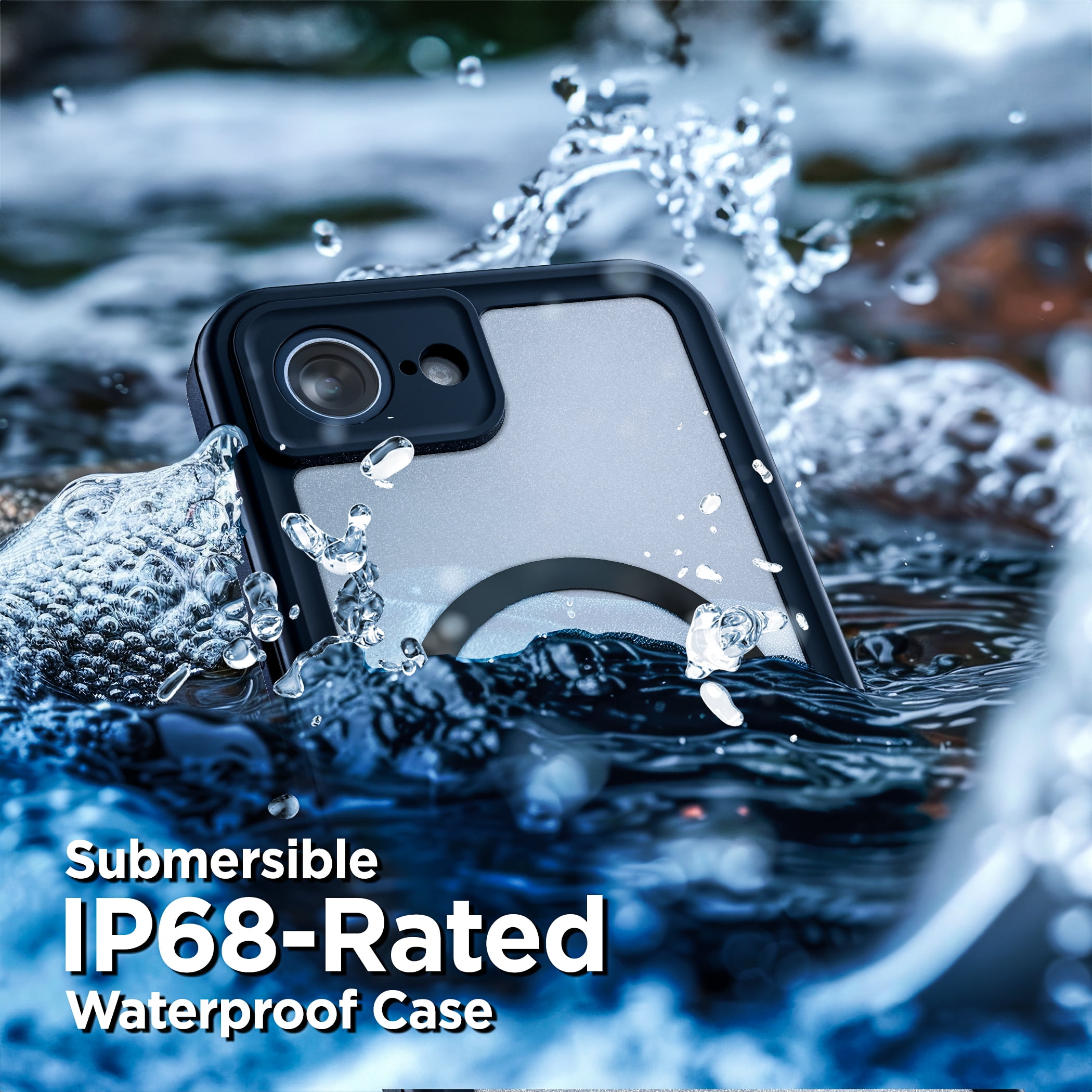 Encased Waterproof Case for iPhone 16e with Belt Clip Holster (Military Grade) Full Body Phone Case with Built-in Screen Protector and Port Covers (Compatible with MagSafe)