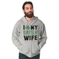thumbnail image 4 of St Patricks Day I Love My Irish Wife Zip Hoodie Sweatshirt Men Brisco Brands X, 4 of 6
