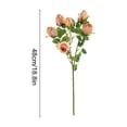 thumbnail image 3 of Artificial Flower Branch 21" Fake Silk Plant for Home Vase Wedding Hotel Decor Table Centerpiece,Khaki, 3 of 9