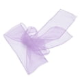 thumbnail image 2 of Fajas para sillas de organza color violeta claro, juego de 10, perfectas para banquetes y bodas - Decoración elegante, 2 of 8