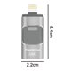 thumbnail image 5 of Unidad flash USB 3 en 1, memoria USB 3.0, unidad de almacenamiento externa para fotos, para iPhone, iPad, Android y computadoras. Rojo Verde 223124-3, 5 of 8