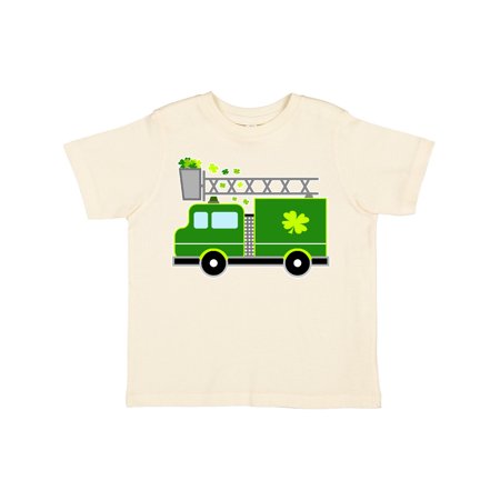 

Inktastic St. Patricks Day Fire Truck in Green with Shamrocks Gift Toddler Boy or Toddler Girl T-Shirt