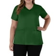thumbnail image 6 of Garbnen Green Scrub Top Women Stretch V Neck Short Sleeve Nurses Uniforms with Pocket Solid Color Fall&nbsp;shirts&nbsp;for Women S-5XL, 6 of 6