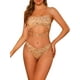 thumbnail image 1 of Conjuntos de bikini de lunares irregulares para mujer de 2 piezas con tirantes ajustables y desmontables, trajes de baño color marrón arena, talla grande, 1 of 5