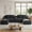 Dark Grey, variant on Vanress 133" U-Shaped Modern Sofa Modular Sectional Cloud Couch with Storage & Cupholders, Deep Seat Boneless Couches Corduroy Sofa for Living Room, Bedroom and Apartment, Black