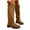 #185-Brown, variant on Women's Suede Knee High & Mid-Calf Boots - Low Heel Fashion Casual Autumn Winter Booties with Versatile Stacked Heel for Everyday Wear