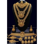 FIRST RAY MART Beautiful Temple Necklace Set / South Indian Women Jewellery/ Gold Plated Fashion Jewelry/Designer Pearl Necklace / Wedding Wear Bridal Gift