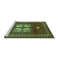 thumbnail image 2 of Ahgly Company Machine Washable Indoor Square Geometric Turquoise Blue Traditional Area Rugs, 8' Square, 2 of 4