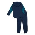 thumbnail image 2 of Athletic Works Boys Full Zip Hoodie and Sweatpants Performance Set, 2-Piece, Sizes 4-18 & Husky, 2 of 3