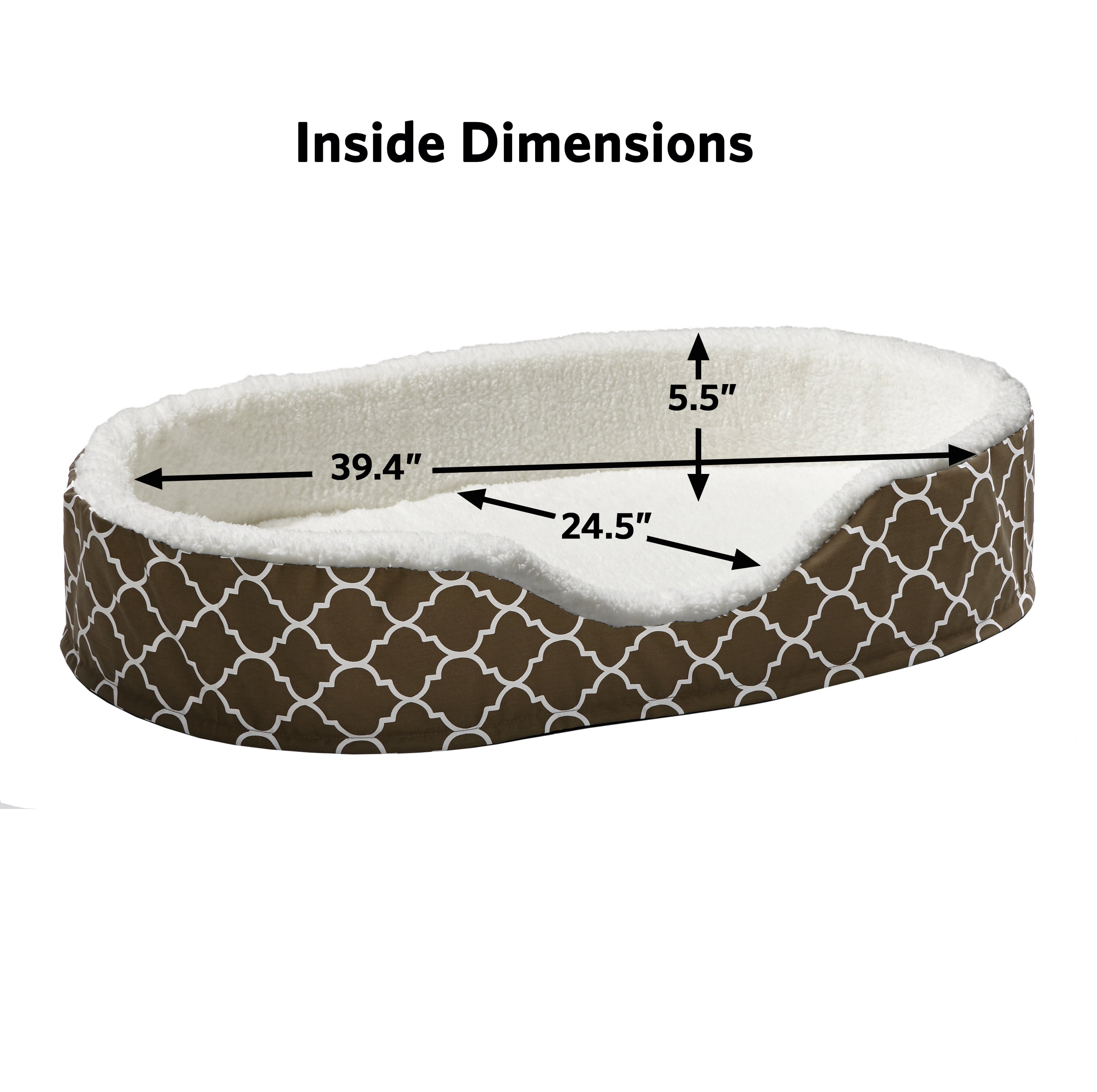 MidWest Homes for Pets QuiteTime Teflon Nesting Dog/Cat Pet Bed, Brown, 48 in