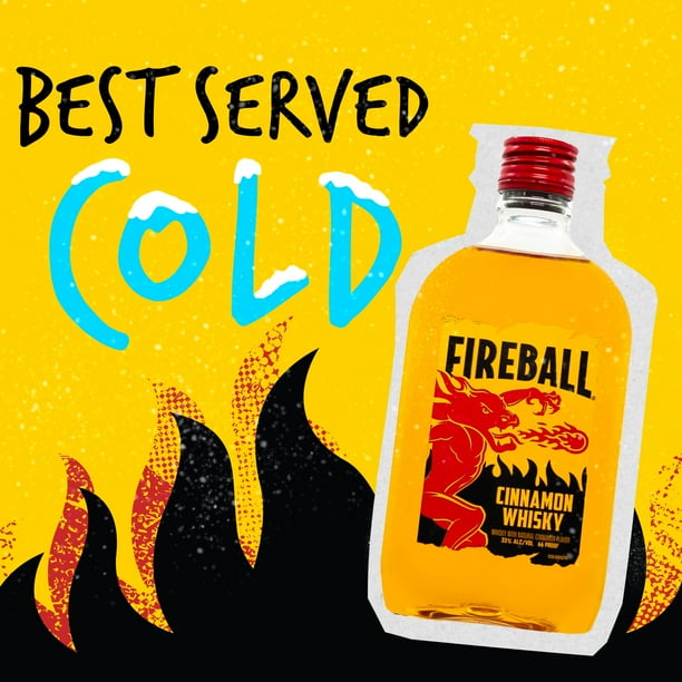 Fireball Cinnamon Whiskey, 375ml, 33% Alcohol Content - Walmart