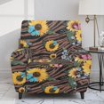 thumbnail image 2 of FOR U DESIGNS Butterfly Sunflower Tiger Print Recliner Chair Covers with Armrest, Breathable Reclining Slipcovers Comfortable Recliner Couch Covers with Storage Pocket, 2 of 8