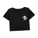 thumbnail image 5 of Top corto de verano para mujer, ropa de calle suave y sencilla, camisa con cuello redondo para caminar M, 5 of 7