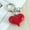 Red, variant on Sliver Keychain for Women, Cute Girls Heart Keychain, Pink Bag Charms Accessories for Car Purse Backpack