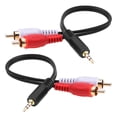 thumbnail image 1 of Paquete de 2 cables de audio EBOOT de 15 cm y 3,5 mm macho a 2 RCA macho, 1 of 4