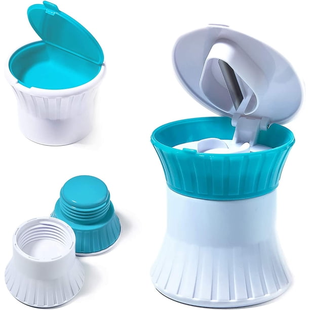 Cortador de pastillas y triturador de medicamentos 3 en 1, medio cortador de medicamentos, triturador de pastillas, triturador de medicamentos pequeño, separador de pastillas, triturador manual de med JFHHH pequeña