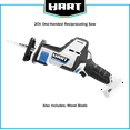 HART 20Volt Brushless OneHanded BatteryPowered Reciprocating Saw