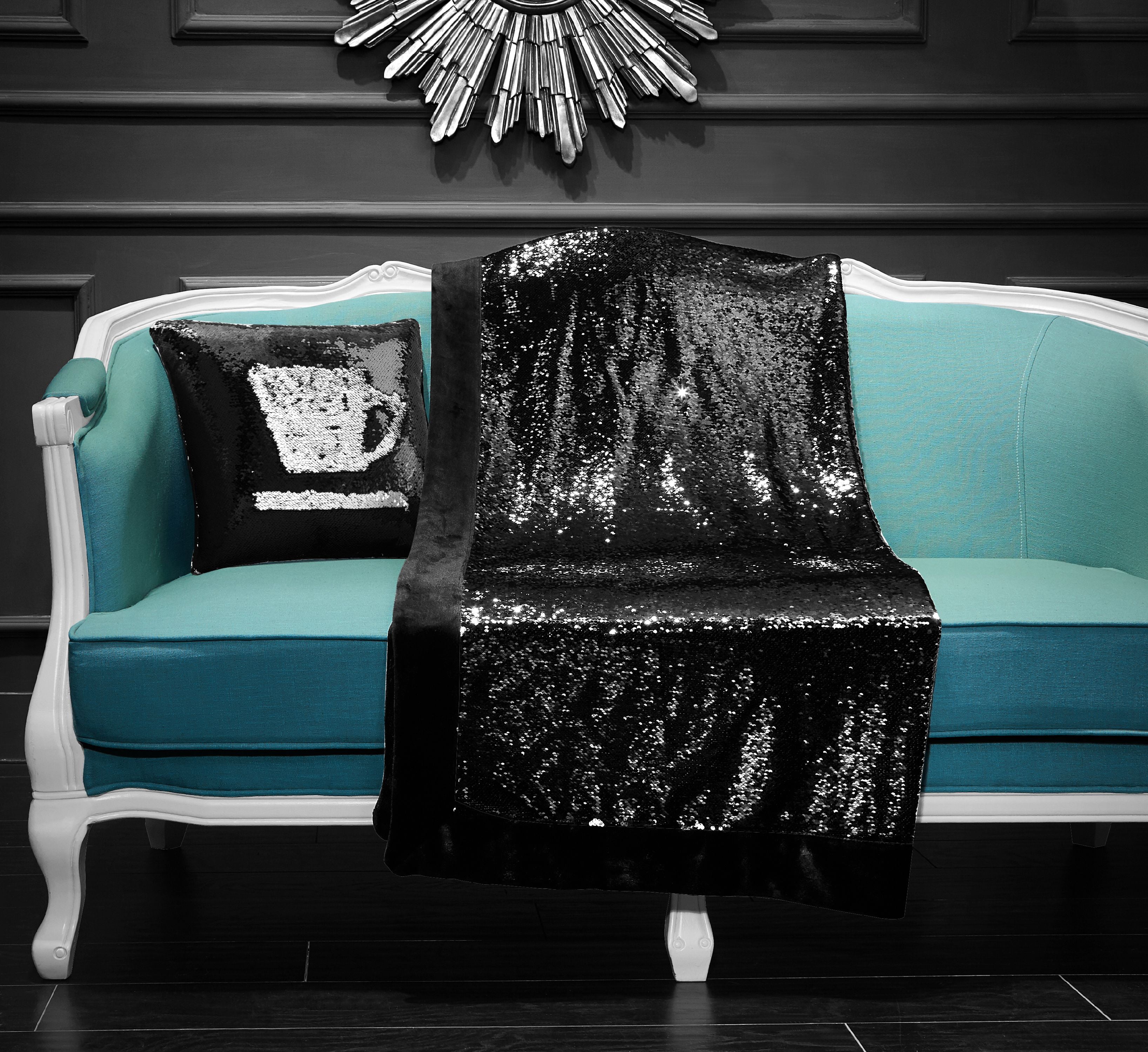 Mainstays Black Reversible Sequin Pillow