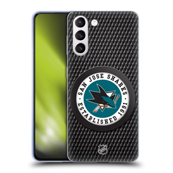 Head Case Designs Officially Licensed NHL San Jose Sharks Puck Texture Soft Gel Case Compatible with Samsung Galaxy S21 5G