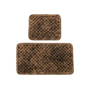 Artegrade Paros Bathroom Mat Set of 2 Piece, Brown color Luxury Bath Mats for Bathroom, 100% Cotton, 1600 gr / m²,Machine Washable